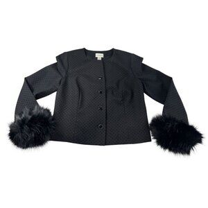 Chico's Black Polka Dot Blazer Size Small